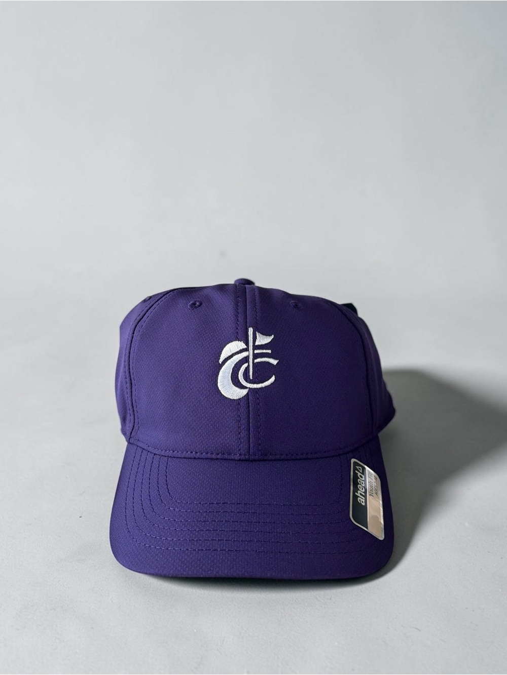 Purple Baseball Cap with White Embroidered Logo